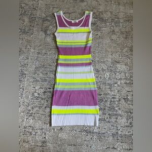 Striped Sleeveless Dress - Multicolor